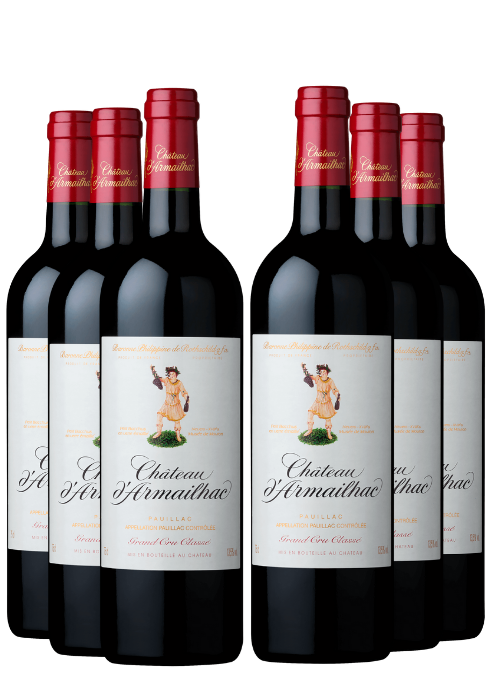 D'Armailhac Ex-Chateau Set (Case of 6 bts, 2010 X 3, 2015 X 3)