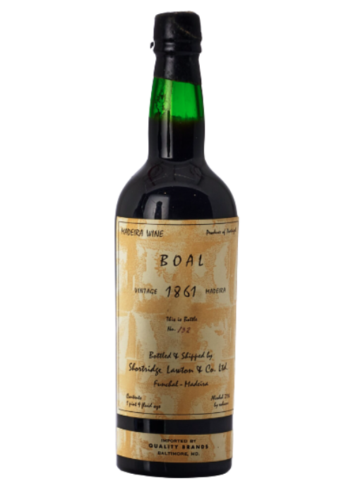Boal Madeira 1861 (Shortridge Lawton & Co. US Label)