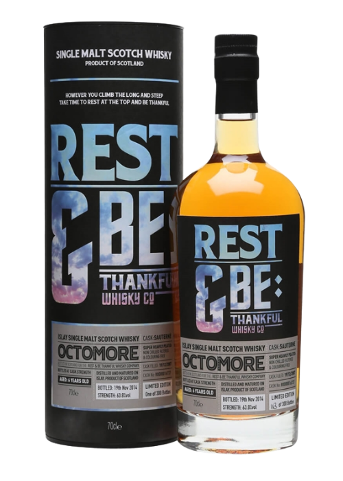 Octomore 6 Yrs Old Single Cask (63.8%) 2007 (by Rest & be Thankful in 2014, Cask#R16737, Gift Box)