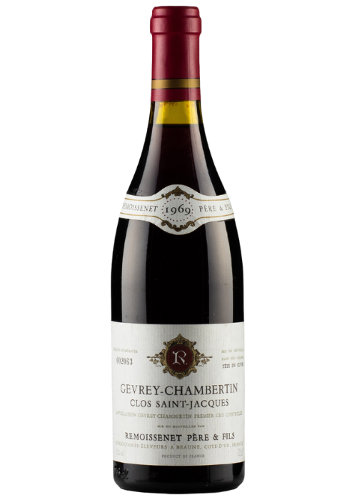 Remoissenet Gevrey Chambertin Clos Saint Jacques 1969 (Wine Stain Label, US Label)