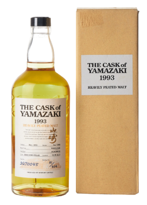 Suntory Yamazaki Heavily Peated (62%) 1993 (Cask#3Q70045, Taiwan Label, Gift Box)