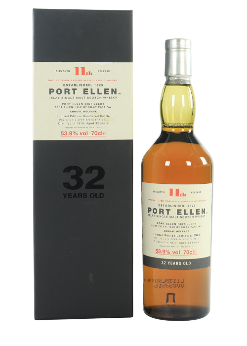 The Port Ellen 32yrs 11Th Release Single Malt Whisky (53.9%) 1979 (Gift Box)